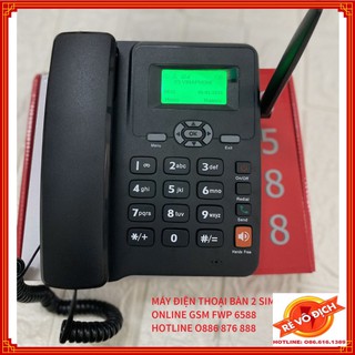 Máy 2 Sim  ☎️ Điện Thoại Để Bàn Lắp Mọi Loại Sim  ☎️ GSM FWP 6588 [Giá Rẻ Nhất]