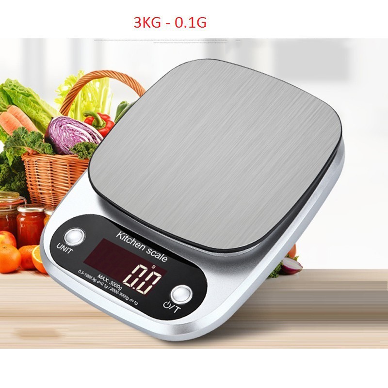 Cân chuẩn 3kg-Cân tiểu ly điện tử nhà bếp Ebalance Kitchen Scale 0.1g max 3kg, can thuc pham, can nha bep