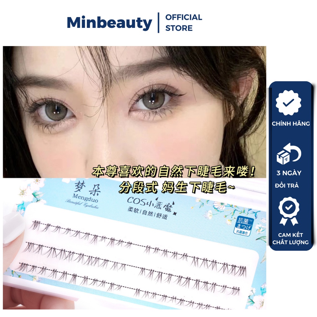 (Tặng keo) Lông Mi Dưới Shangpin Cong Đuôi Cá nhiều kích cỡ Tự Nhiên