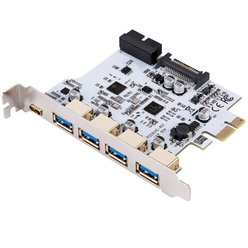 Thẻ Mở Rộng Usb 3.0 Pci-E Type C Di Động Cho Máy Tính Laptop