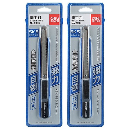 Dao rọc giấy Inox nhỏ Deli 2036 siêu bén