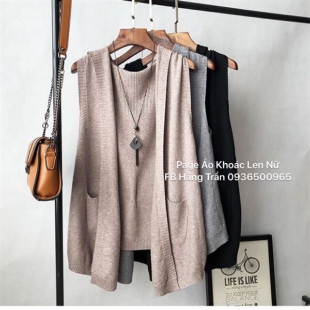 Khoác len sát nách có nón vạt xéo