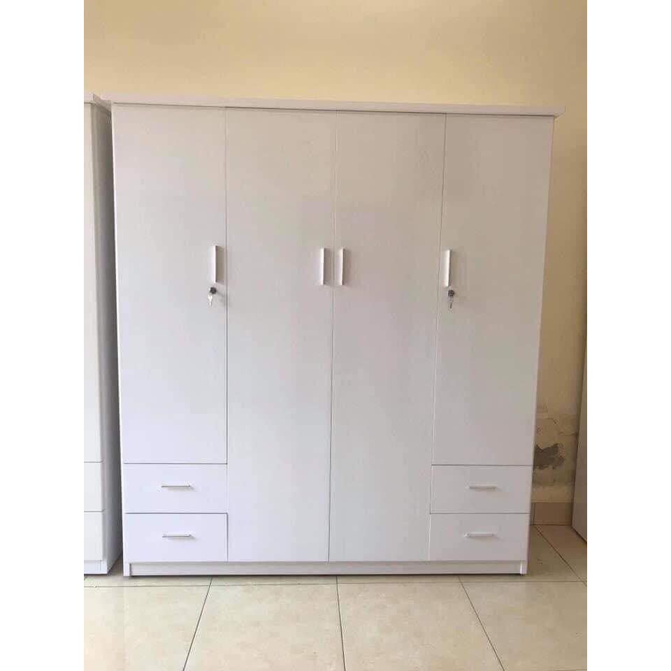 Tủ nhựa Đài Loan - FREESHIP tủ quần áo nhựa 4 cánh Đài Loan màu Trắng  hồng  xanh dương  vân gỗ óc chó  vân gỗ | BigBuy360 - bigbuy360.vn