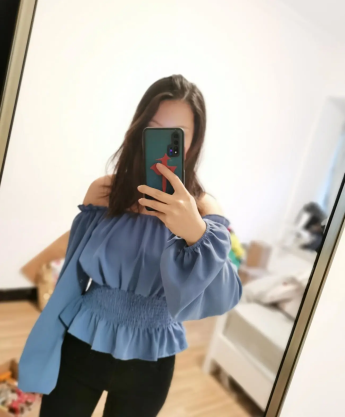 Áo Kiểu Vải Voan Tay Dài Trễ Vai Thời Trang Công Sở ?Dành Cho Bạn Nữ