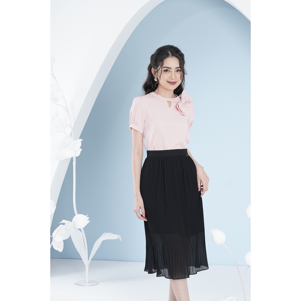 Chân Váy Xếp Ly Cao Cấp Luperi LFCV5117 Loại Ly Nhỏ Chất Liệu Chiffon 2 Lớp Mềm Mại