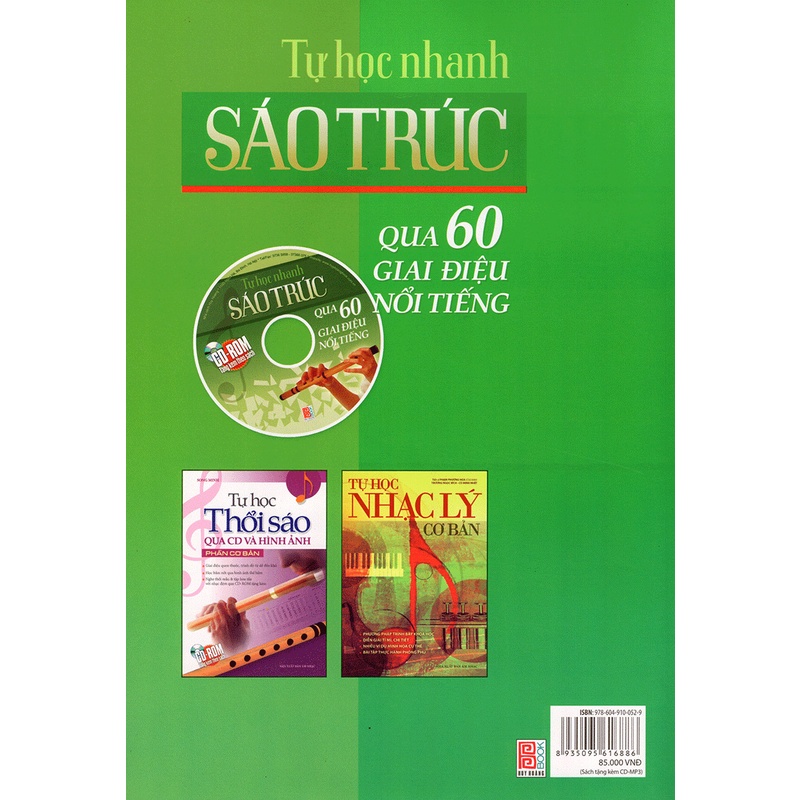 Sách - Tự Học Nhanh Sáo Trúc Qua 60 Giai Điệu Nổi Tiếng (Kèm CD)