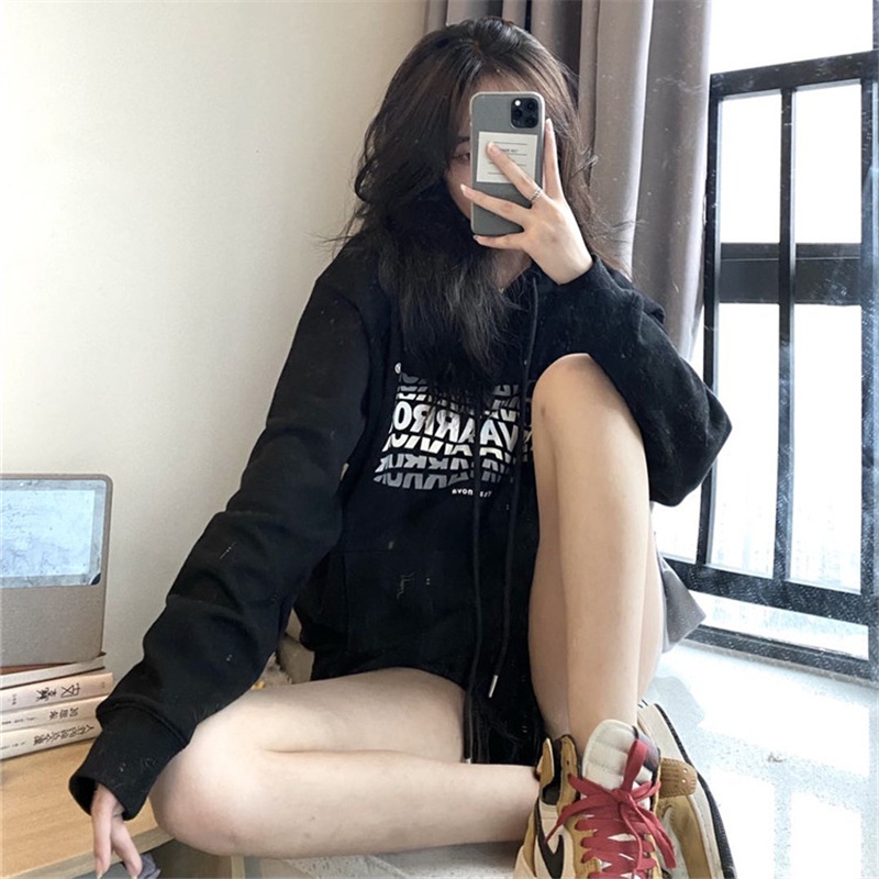 NRVP Áo Hoodie Dáng Rộng Thời Trang Hàn Quốc 2022 Dành Cho Nữ