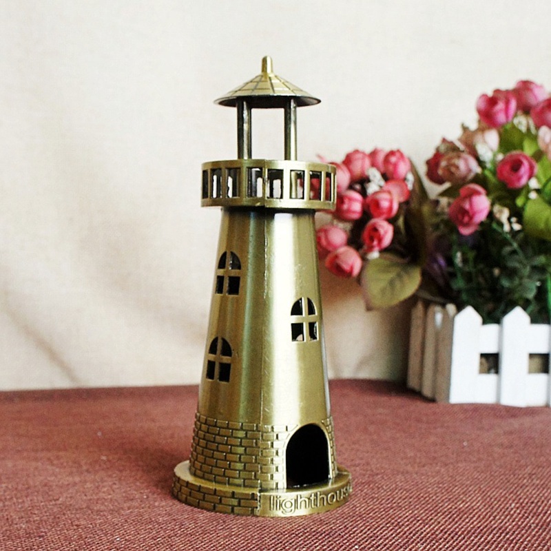 Đồ trang trí Ngọn Hải Đăng 3D Bằng Kim Loại Để Bàn Trang Trí Phòng Khách / Phòng Ngủ