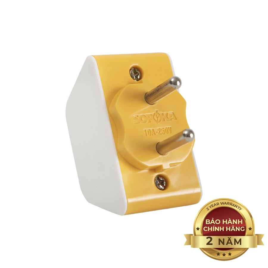 Ổ cắm điện đa năng P15 P11 P12 SOPOKA  chia 2 cửa có ổ cắm 3 chấu tiện lợi