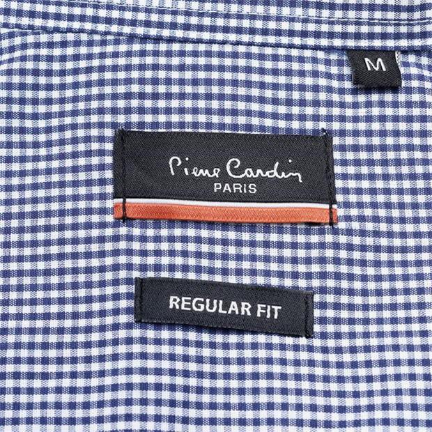 [ Size M ] Áo Sơ Mi Nam Ngắn Tay Pierre Cardin Nvy Wht Gingham | BigBuy360 - bigbuy360.vn