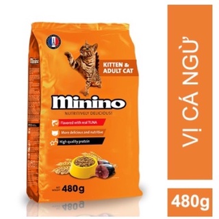 Hạt chó mèo mọi lứa tuổi Minino 480g cá ngừ