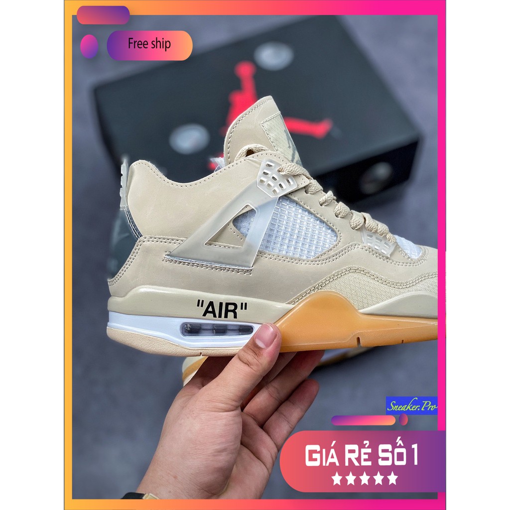 Giày thể thao AIR Jordan 4 Retro Off-White Sail (W) siêu phong cách dành cho nam nữ | BigBuy360 - bigbuy360.vn