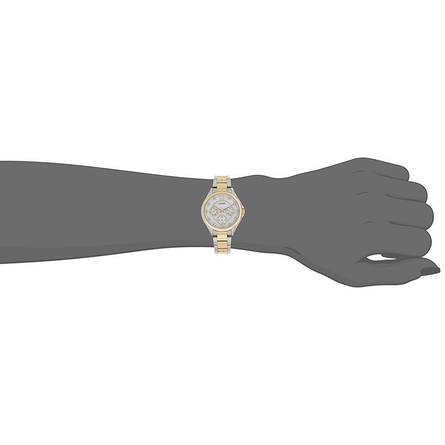 Đồng Hồ Nữ Citizen Đính Đá Swarovski Dây Thép Không Gỉ ED8144-56D - Mặt Xà Cừ
