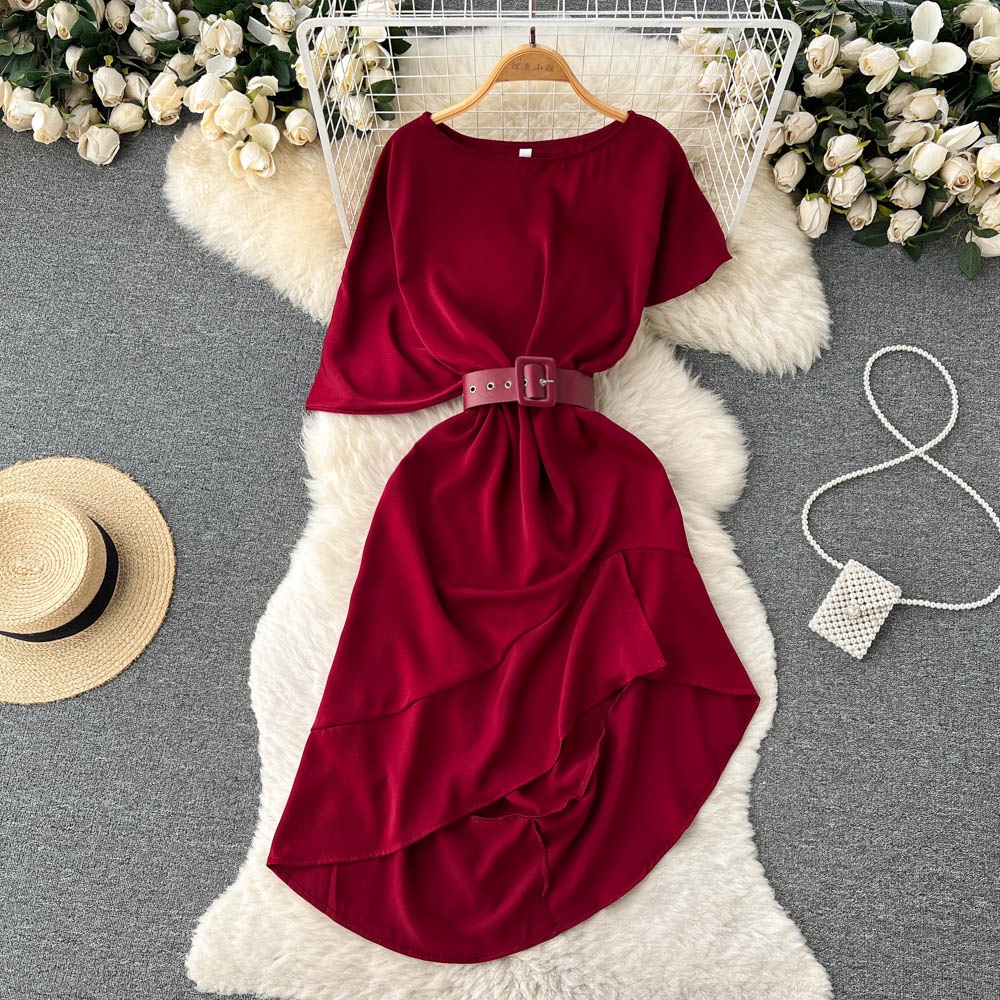 Đầm Tay Ngắn Dáng Ôm Phong Cách Hàn Quốc Thời Trang Mùa Hè Xinh Xắn Cho Nữ