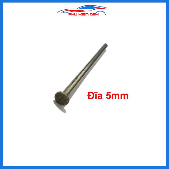 Mũi cắt, mũi mài trục đầu nhọn trụ đĩa kim cương trục lắp 3mm