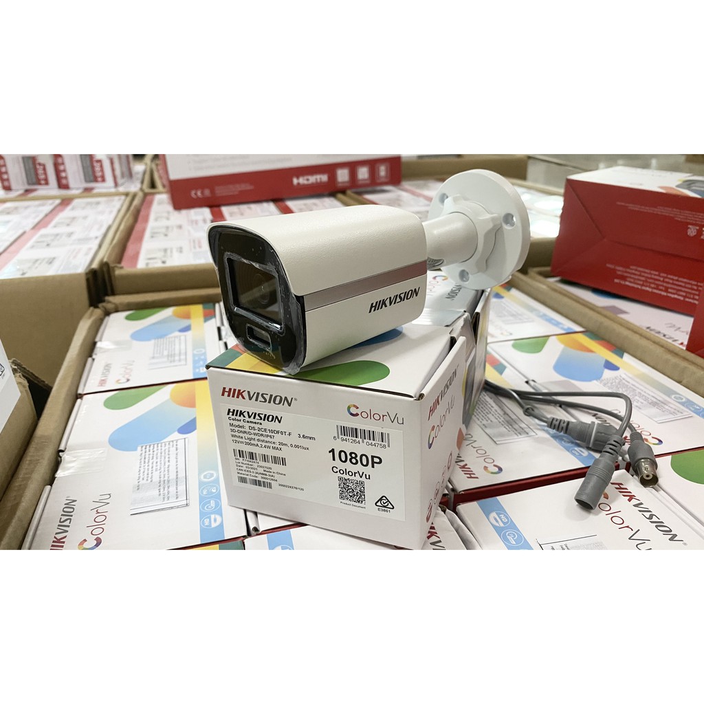 Camera thân trụ có màu ban đêm 2MP (ColorVu) HIKVISION DS-2CE10DF0T-F