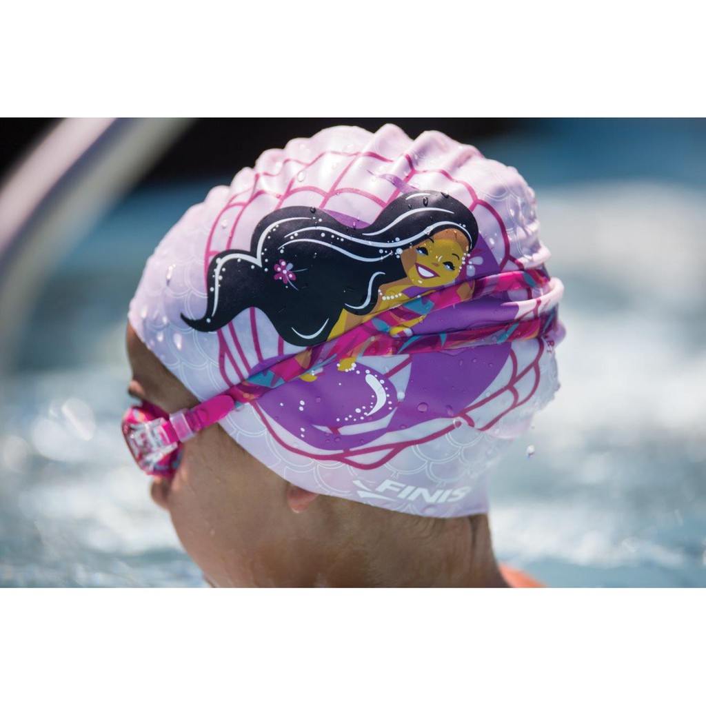 Nón Mũ Bơi Trẻ Em Tiên Cá FINIS Mermaid™ Kids Silicone Swim Cap
