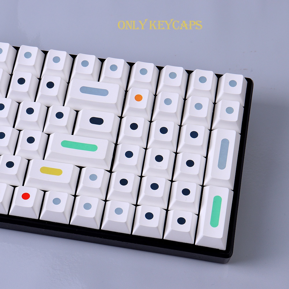 Bộ 130 Nút Bàn Phím PBT Họa Tiết Chấm Bi Xinh Xắn