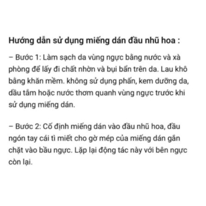 Hộp 10 Miếng Dán Ngực  Dán Ti Silicon