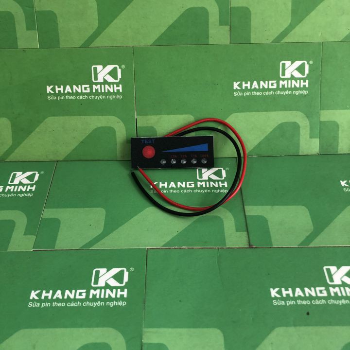 Mạch Led đo điện áp bình Lithium 12V pin sắt 4S có nút Test và viền bảo vệ