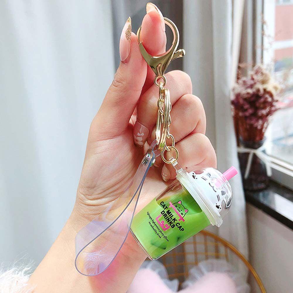 Móc Chìa Khóa Bằng Acrylic Hình Mèo Hoạt Hình Sáng Tạo Dễ Thương REBUY1