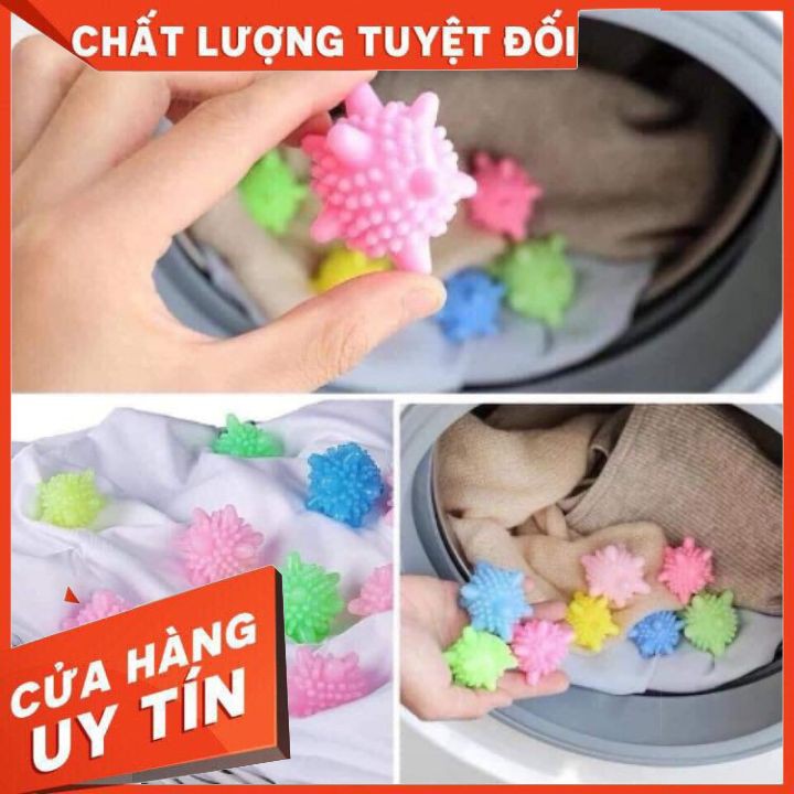 [Ảnh Thật+Video][Loại 1]QUẢ CẦU GAI ION GIẶT QUẦN ÁO  hỗ trợ làm phẳng quần áo