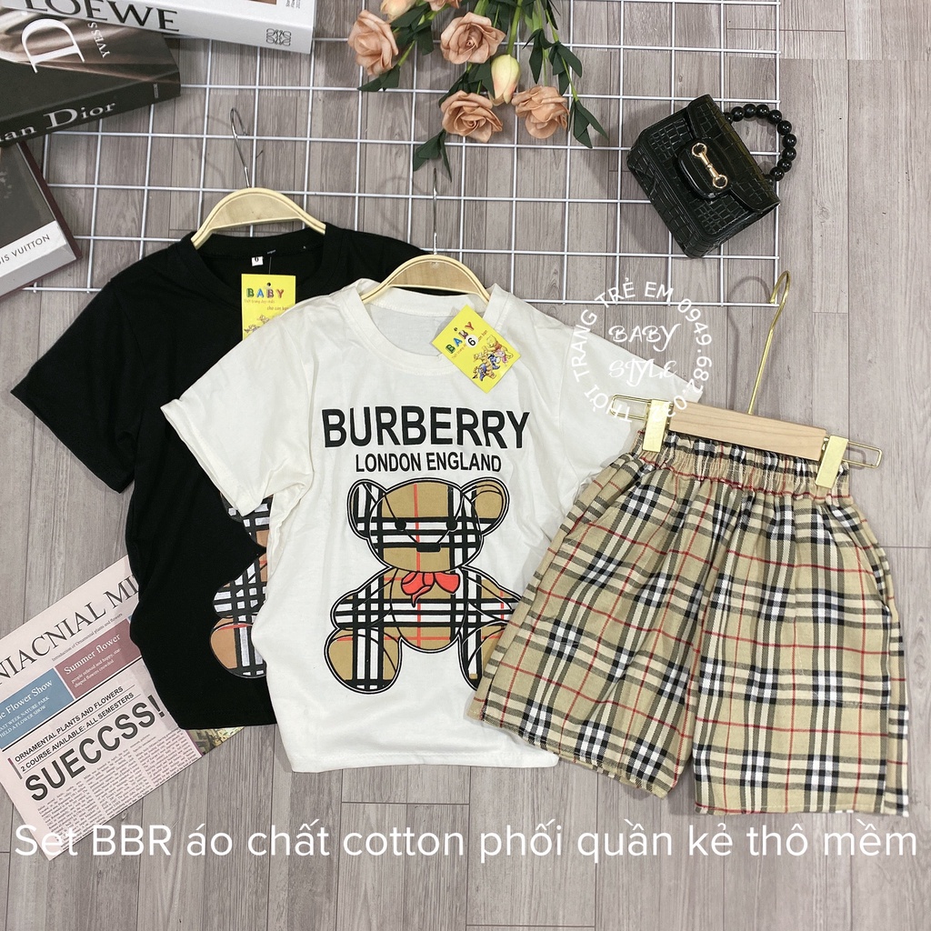 Bộ quần áo hè &quot;GẤU BU&quot; 14-45kg cho bé gái 4-14 tuổi. Xinh xắn - Thấm hút mồ hôi. G55 G1