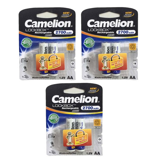 10 viên Pin sạc Camelion AA 2700mAh