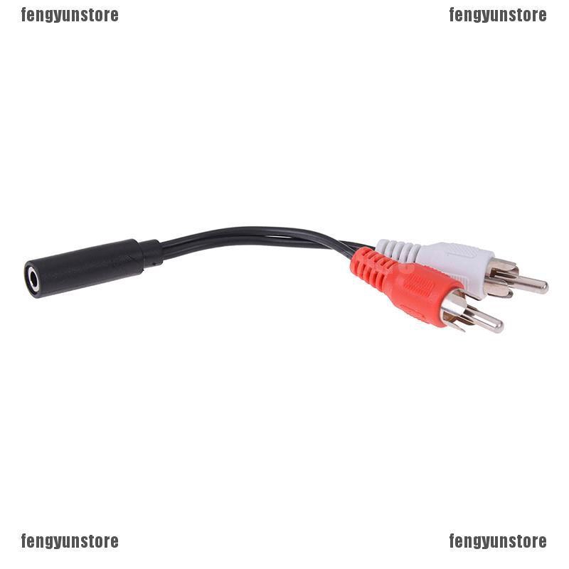 Dây cáp chuyển đổi cổng cắm âm thanh 3.5mm sang 2 đầu RCA 2 trong 1