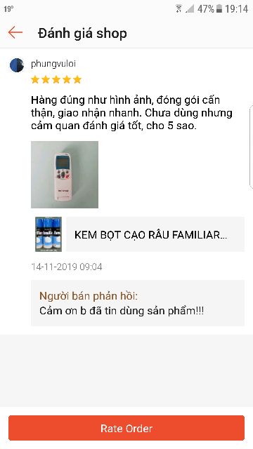 KEM BỌT CẠO RÂU FAMILIAR MENTHOL 300g