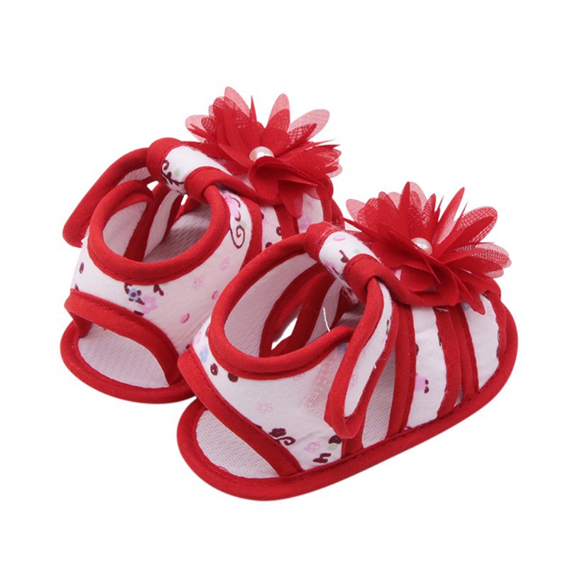 Dép quai hậu ren hoa đế mềm chống trượt cho bé gái