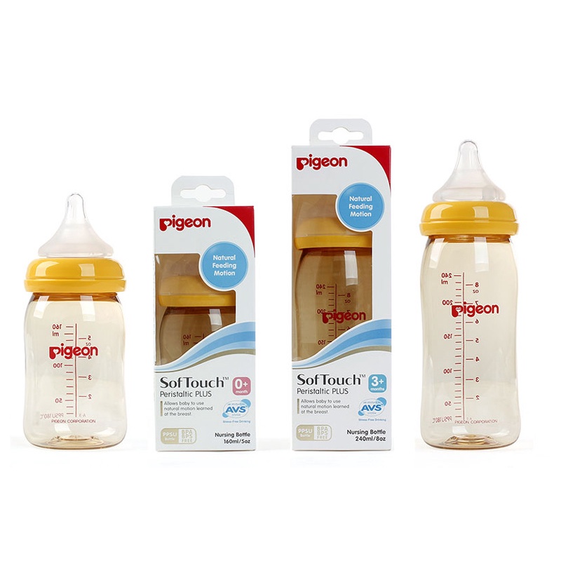 Bình sữa Pegion cổ rộng 160ml, 240ml TẶNG KÈM BÌNH NƯỚC CHUỘT CÓ DÂY