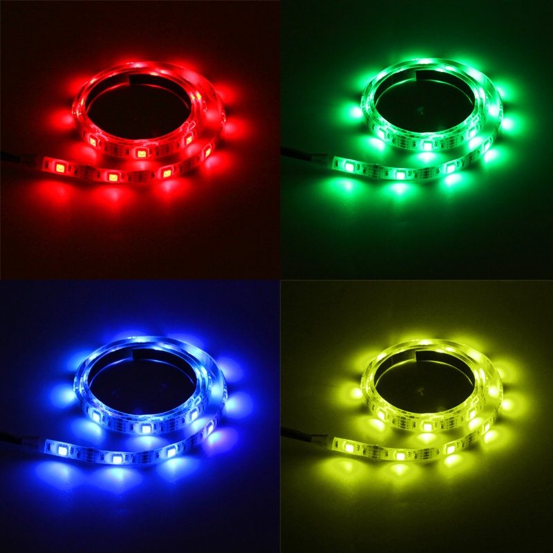 Dây Đèn LED 30 Bóng 5050 RGB 4 5V Chống Thấm Nước Có Thể Điều Chỉnh Sử Dụng Pin Dùng Cho Dải Đèn TV