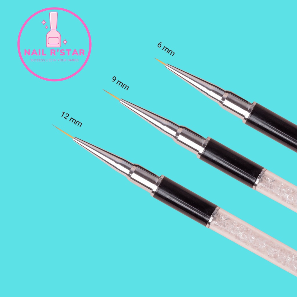 Cọ nét cán đá cao cấp 3 sizes  - Cọ vẽ nail chuyên dụng  NAIL R’STAR
