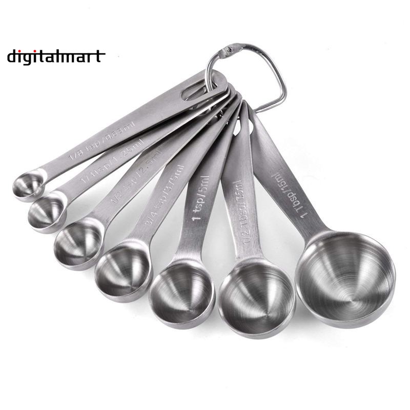 Bộ 7 muỗng đong chất liệu thép không gỉ