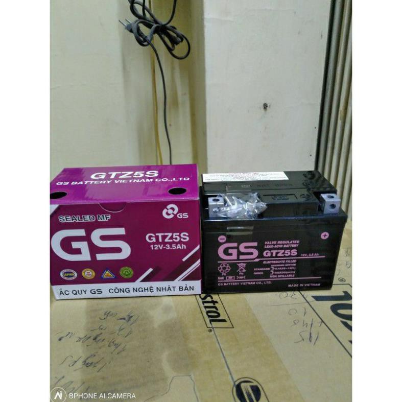 ắc quy xe máy GS 12v 3,5Ah (mã: GT5S) hàng loại 1