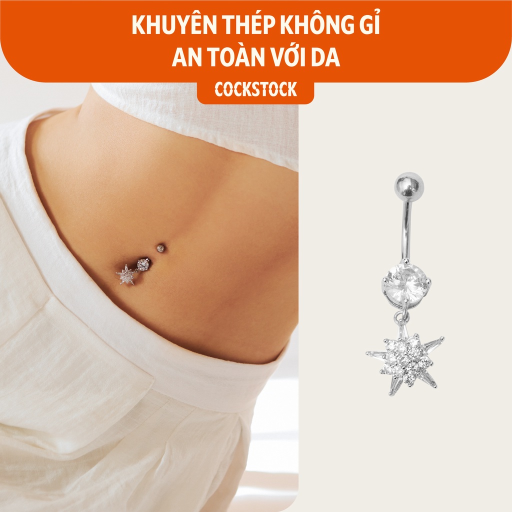 Khuyên rốn Star and Flower CockStock