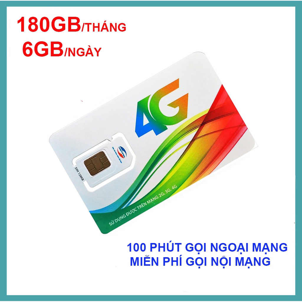Sim Viettel 4G V150N 6GB/ngày (180GB/tháng)+ 50 Phút gọi ngoại mạng + Miễn phí Gọi nội mạng chỉ với 150k/tháng