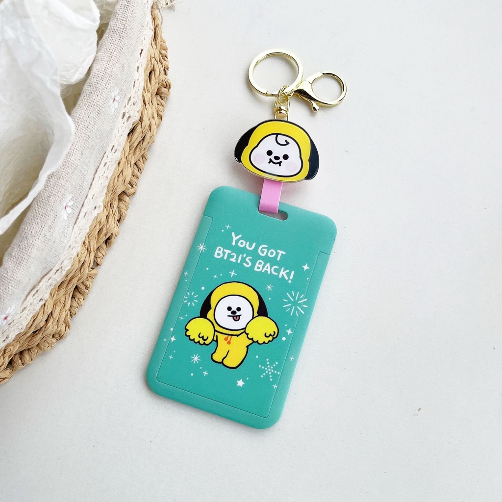 Vỏ Cứng Đựng Thẻ KPOP BTS  COOKY Photocard Có Dây Kéo