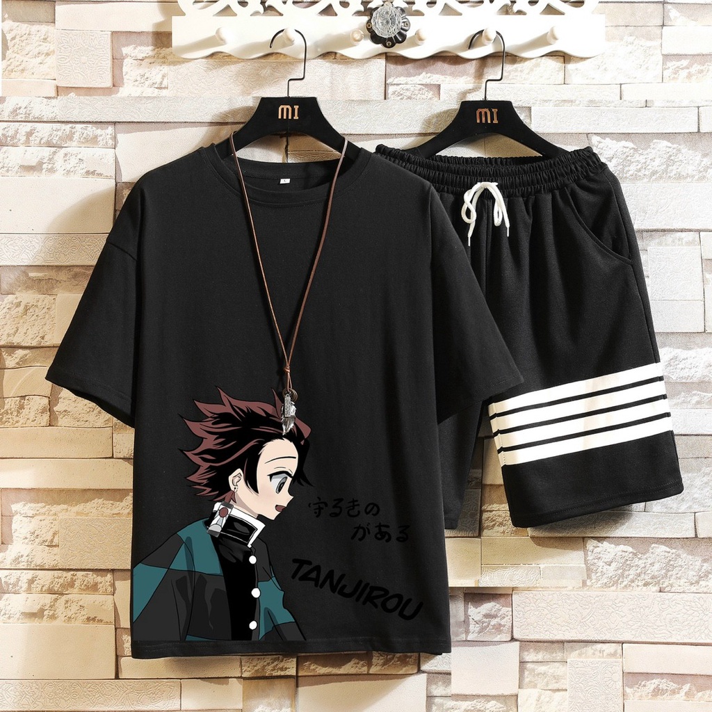 ❤️ GIÁ SỈ ❤️ Bộ Thể Thao Nam TANJIROU - SÉT ĐỒ HÈ QUẦN ÁO NAM NỮ MẶC NHÀ THUN LƯỚI MÈ