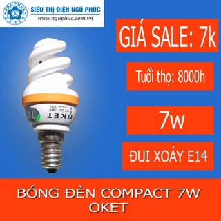 Bóng đèn compact oket xoắn 7w