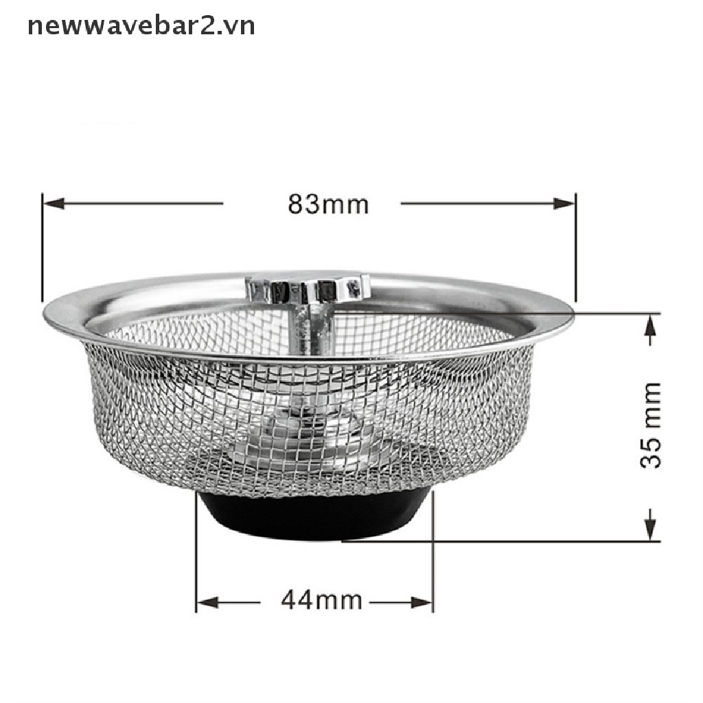 Bộ 2 Lưới Lọc Rác Bồn Rửa Chén Bằng Thép Không Gỉ Tiện Dụng