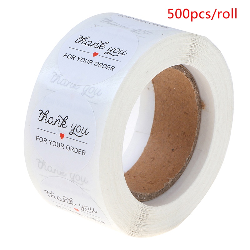 Set 500 Miếng Dán Chữ Thank You For Your Order Trang Trí Sổ Tay