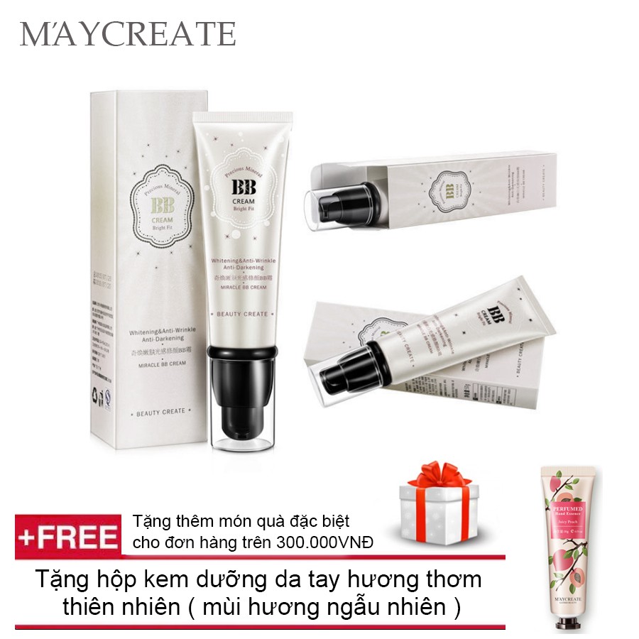 Kem Che Khuyết Điểm Maycreate Bb CreamTặng tuýp kem dưỡng da tay hương thơm tự nhiên ( mùi hương ngẫu nhiên ) | BigBuy360 - bigbuy360.vn