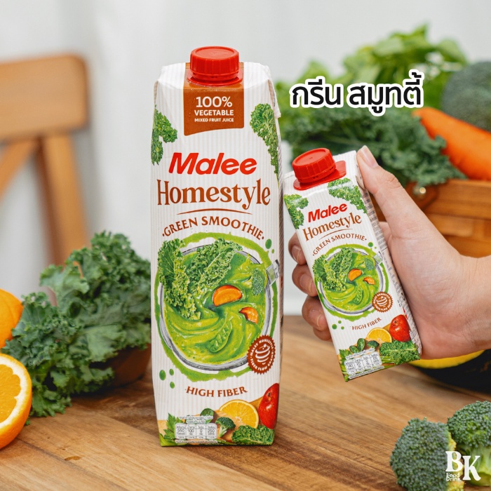 Smoothie Rau Xanh Malee Homestyle Fiber Flow 1L