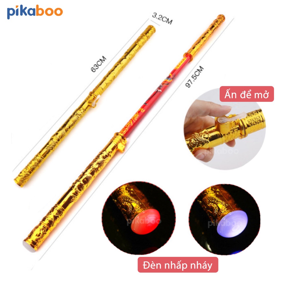 (Summer Sale 50%) Đồ chơi Gậy phát sáng Tôn Ngộ Không Pikaboo chất liệu nhựa đã được kiểm định an toàn cho trẻ từ 3 tuổi