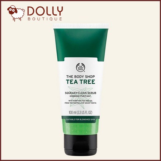 Tẩy tế bào chết da mặt The Body Shop Tea Tree Squely - Clean Scrub 100 ml