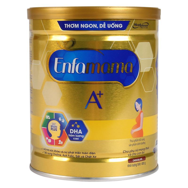 Sữa bầu Enfamama 400g (vị chocolate & vanilla) (9.2021)
