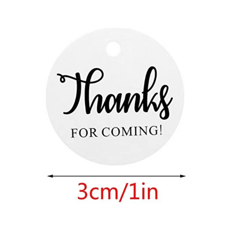 Giá xưởng- 100 Tag treo cảm ơn thank you giấy da bò kraft xinh xắn tặng kèm 20m dây đay dây gai làm đồ handmade/quà tặng