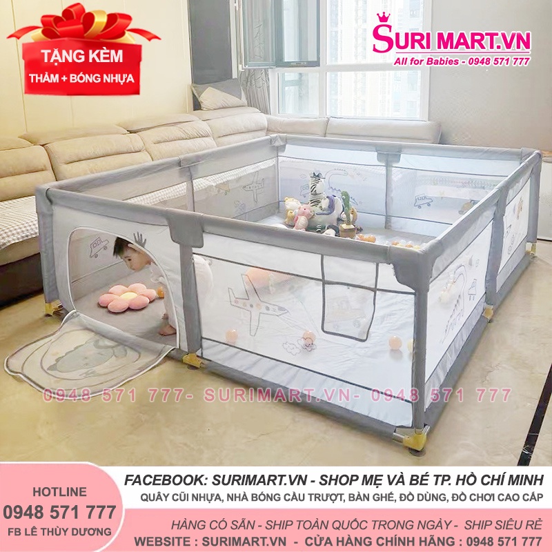 Cũi vải cho bé, Quây bóng vải, Quây vải khung inox cao cấp